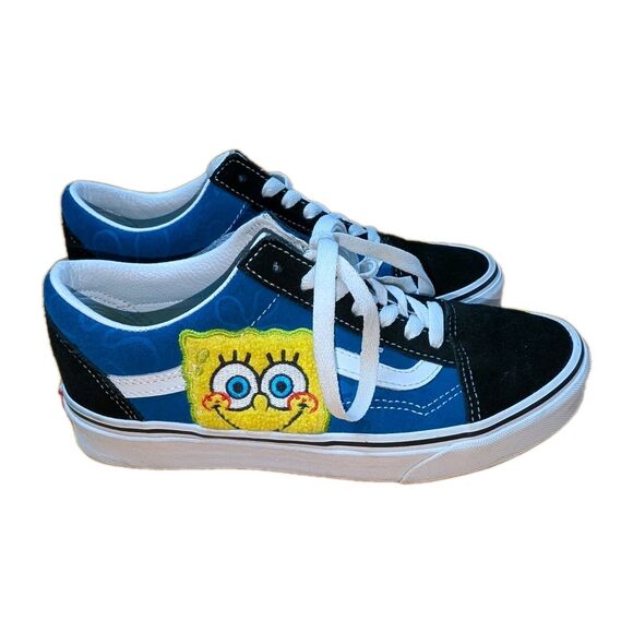 Vans X SpongeBob Old Skool Mens 6 Womens 7.5 Shoes Sneakers Nickelodeon Suede main image 6
